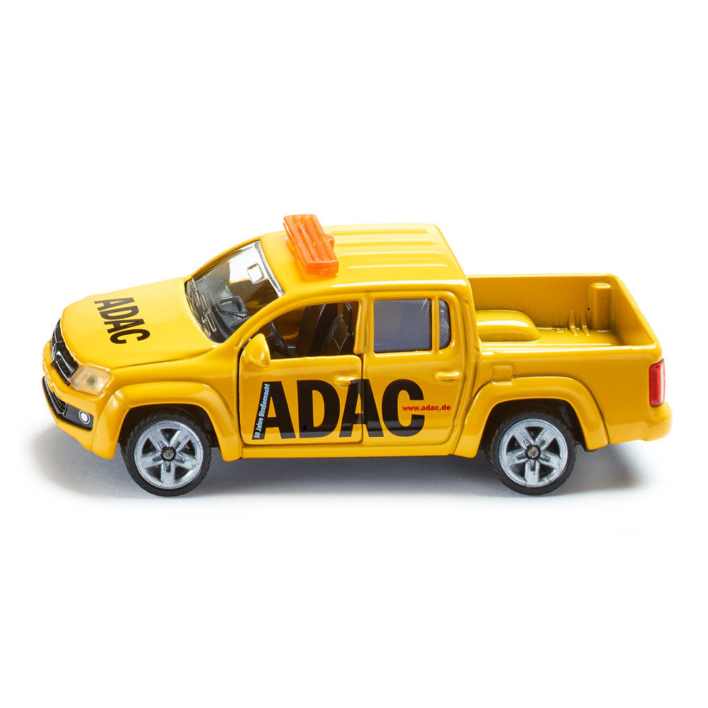 SIKU Modellauto ADAC Pick-Up 1469 Maßstab 1:55 Kunststoffreifen Sportfelgen Metalltüren Ideal für Sammler und Geschenke