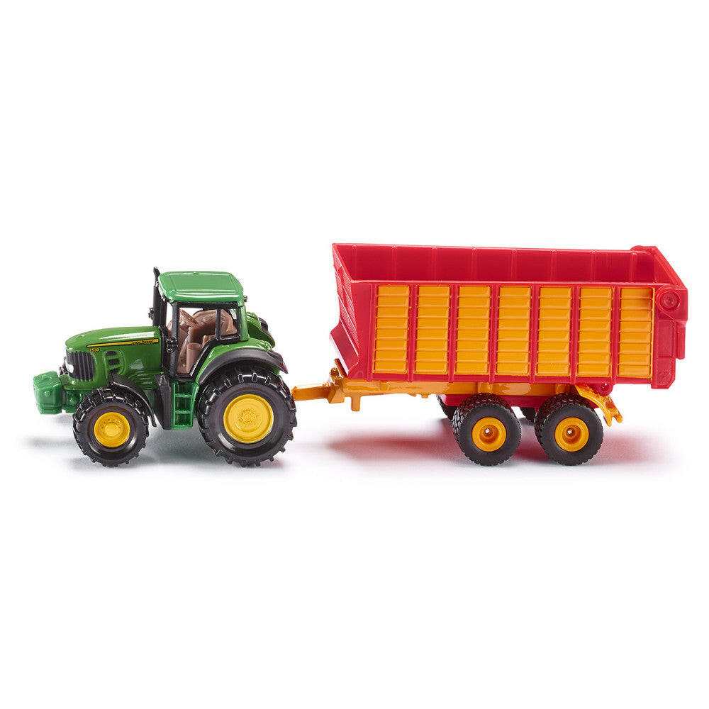 Siku 1650 Claas Traktor mit Silagewagen, Multicolor, Metall.
