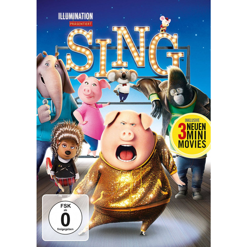 SingDVD Sing - Bunte Animation mit Hollywood-Stars, Musik und Emotionen