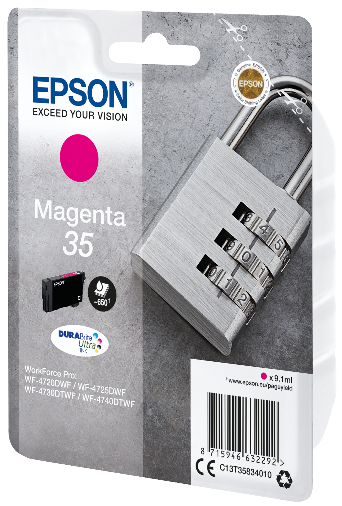 Epson Original 35 C13T35834010 Druckerpatrone Magenta 9,1ml