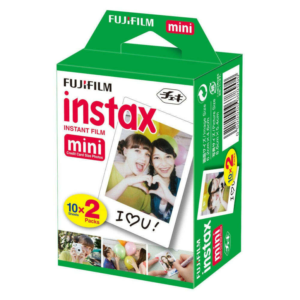 FUJI INSTAX MINI Film Glossy, 20 Stück, 46x62 mm.