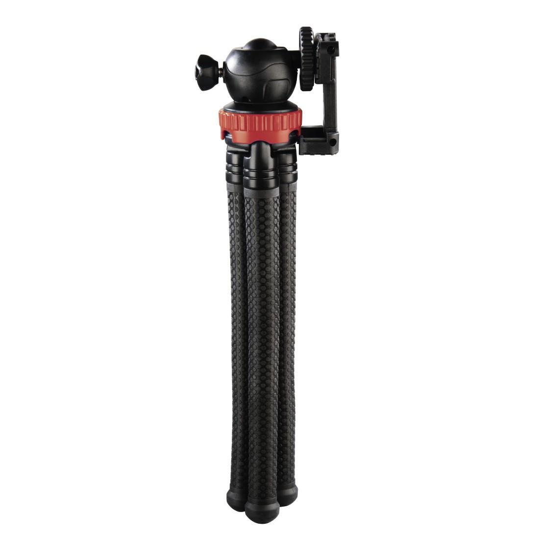 Hama FlexPro Stativ 27 cm für Smartphone & GoPro schwarz/rot
