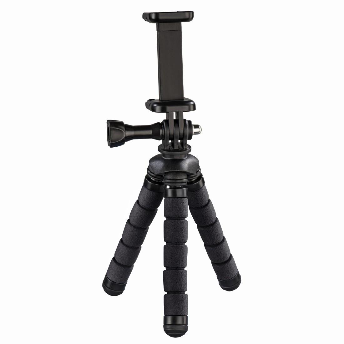 Hama Flex Ministativ 14 cm für Smartphone & GoPro, Schwarz