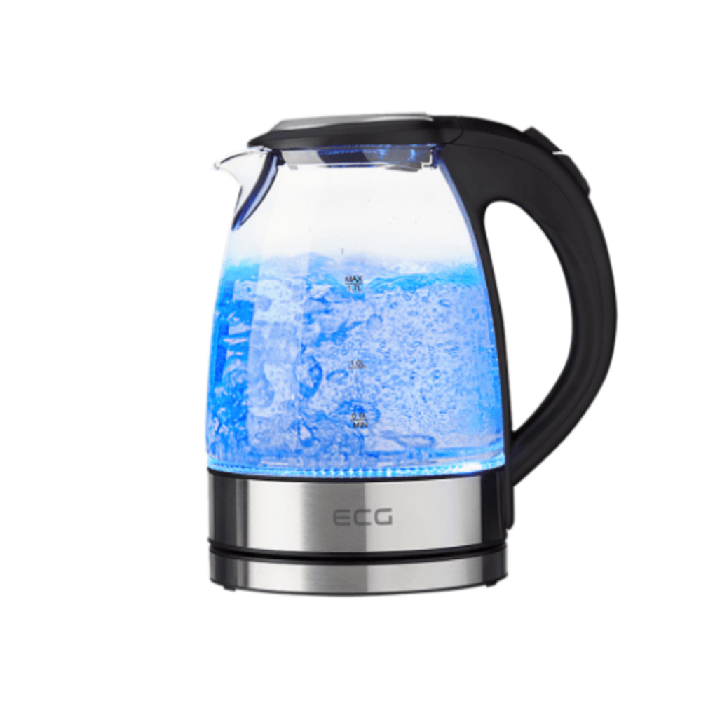 ECG RK 1776 Wasserkocher 1,7L 2200W Glas mit LED-Beleuchtung.
