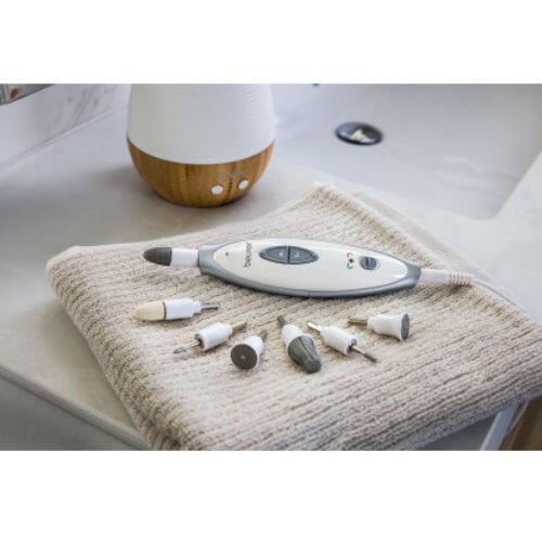 Beurer MP 41 Nagelfeile Set – 7 Aufsätze, LED Licht.