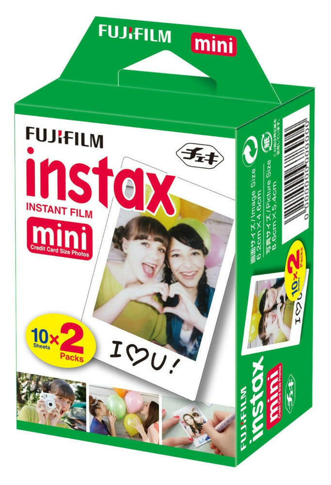 FUJI INSTAX MINI Film Glossy, 20 Stück, 46x62 mm.