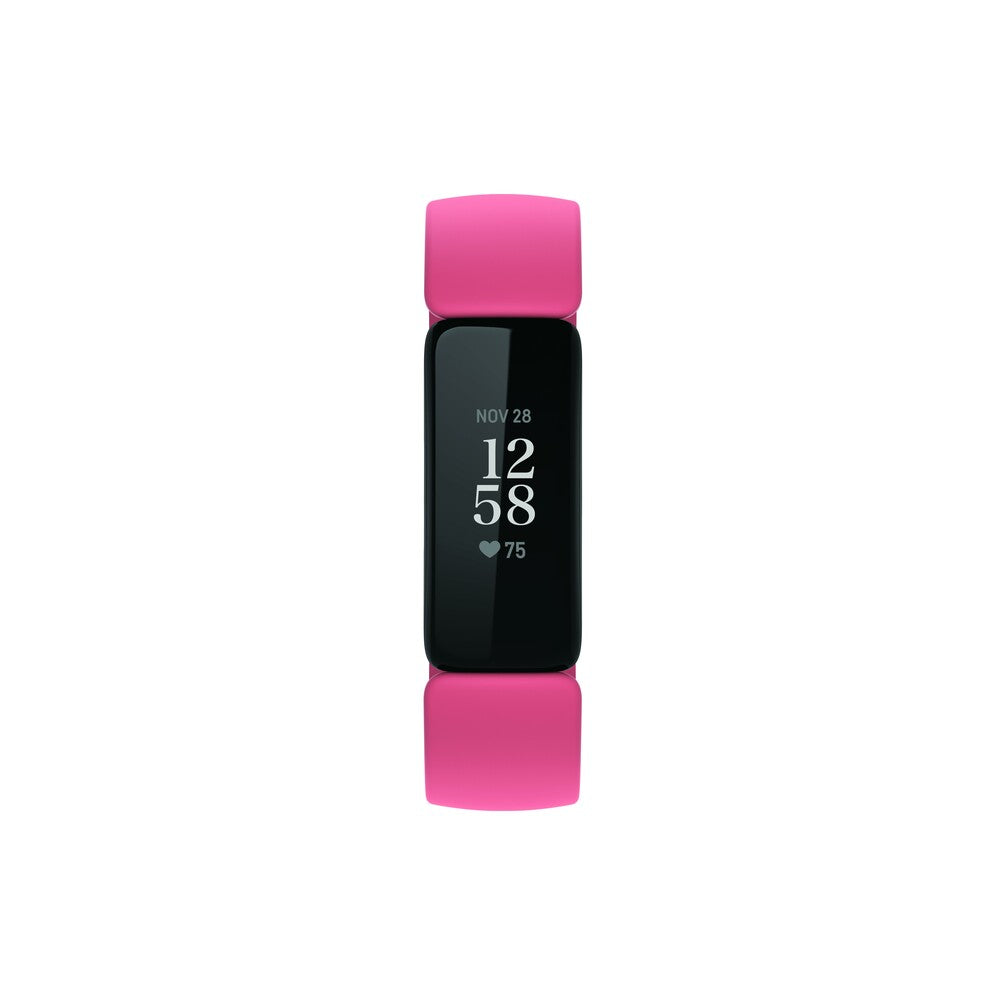 Fitbit Inspire 2 Desert Rose Black Fitness Tracker (Herzfrequenzmessung, Schlafanalayse, bis zu 10 Tage Akkulaufzeit, schwarz/rot)