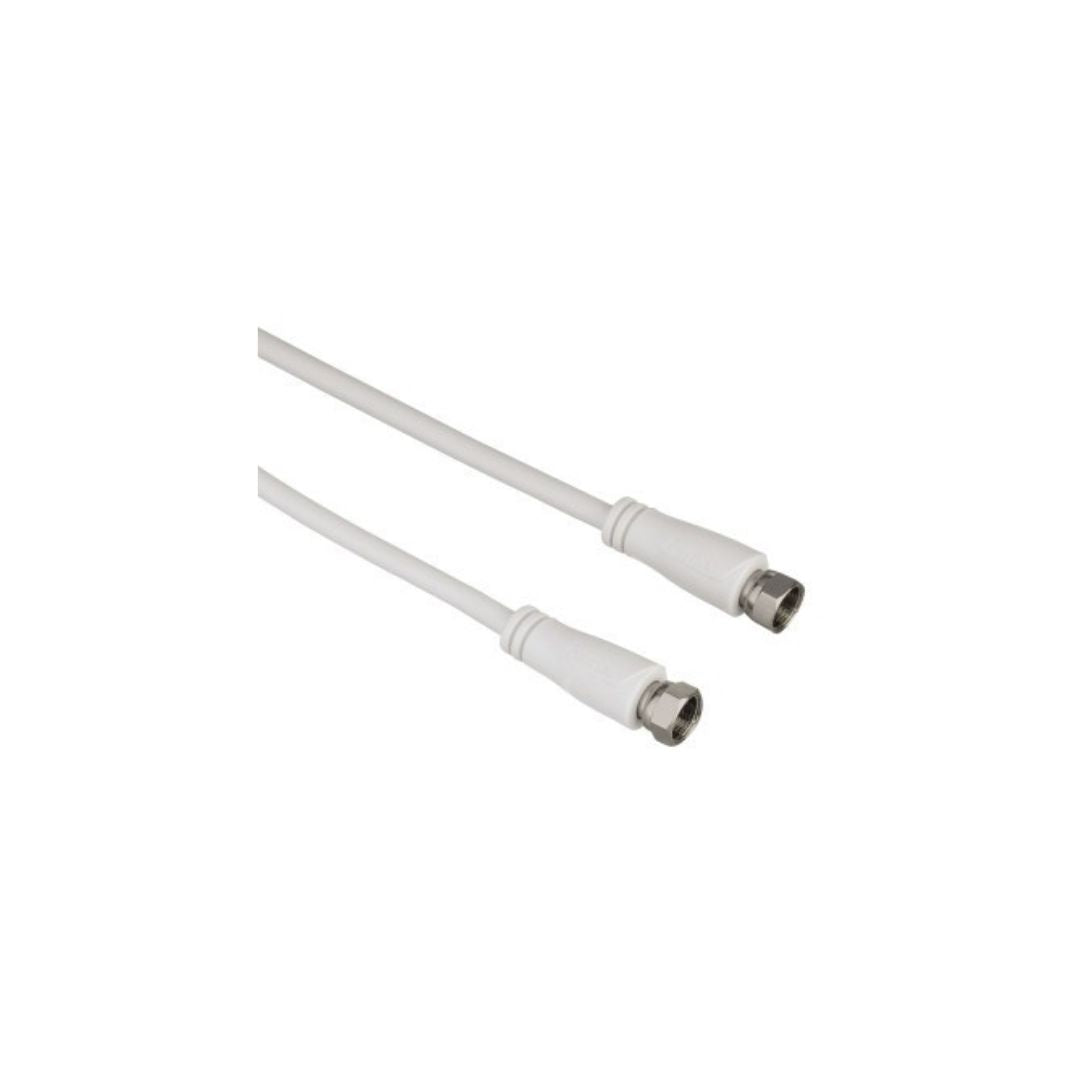 Hama 00122502 5m F-F Koaxialkabel weiß - Qualität 1 Stern