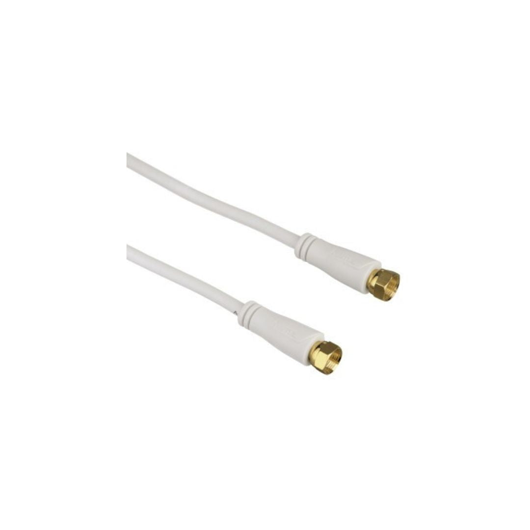 Hama 00122508 3m F F weiß Koaxialkabel 75 Ohm 3-fach