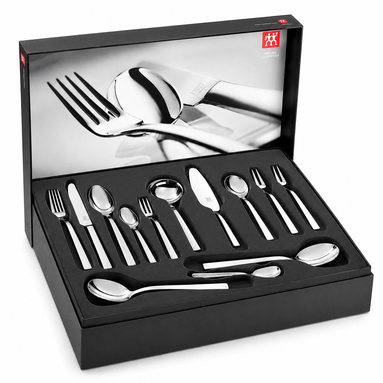 ZWILLING Besteckset Jessica 68-teilig für 12 Personen – Edelstahl 18/10 Poliert – Spülmaschinenfestes Menübesteck inkl. Servierteilen