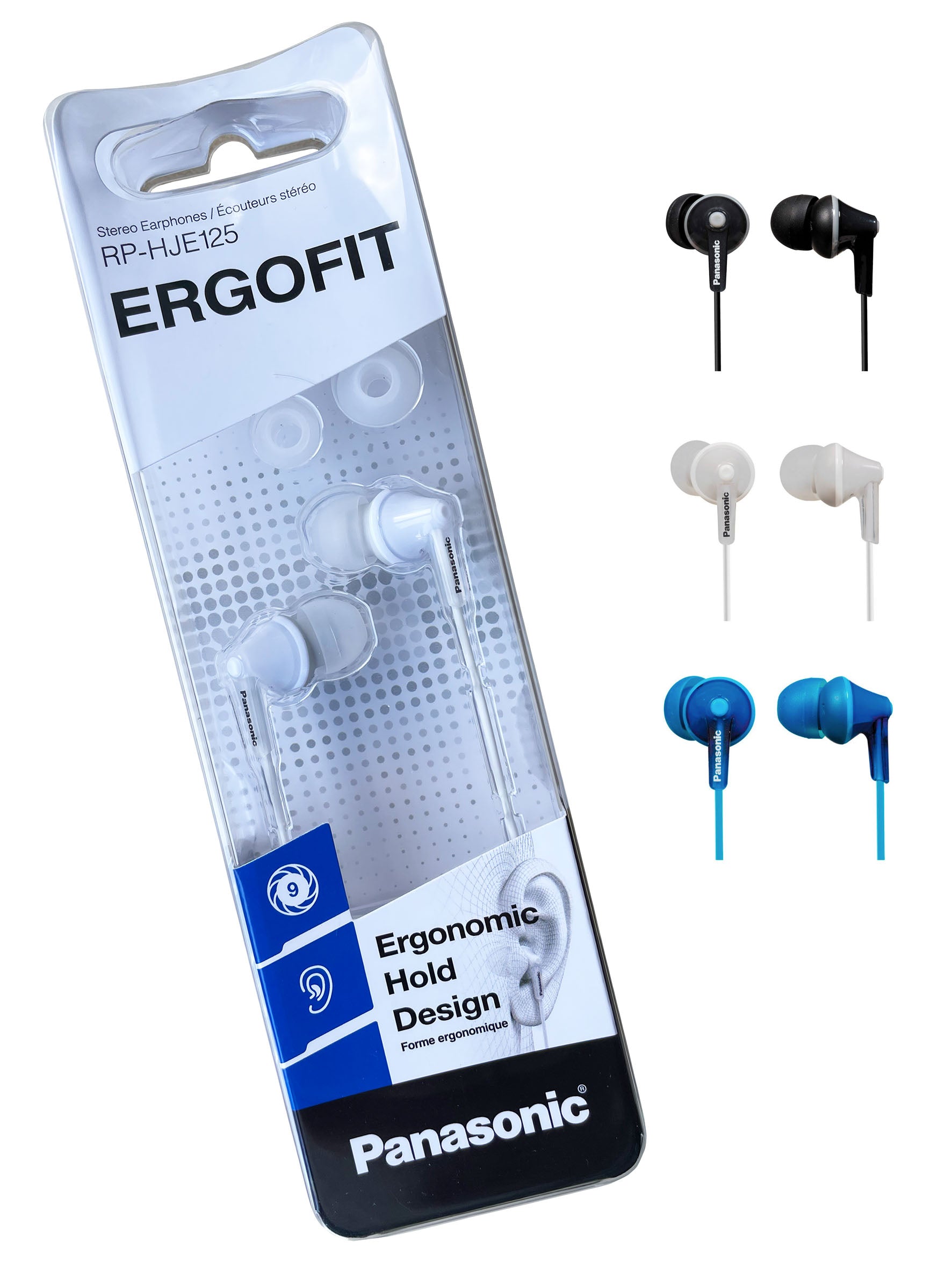 Panasonic RP-HJE125-A Ergofit In-Ear-Kopfhörer, blau