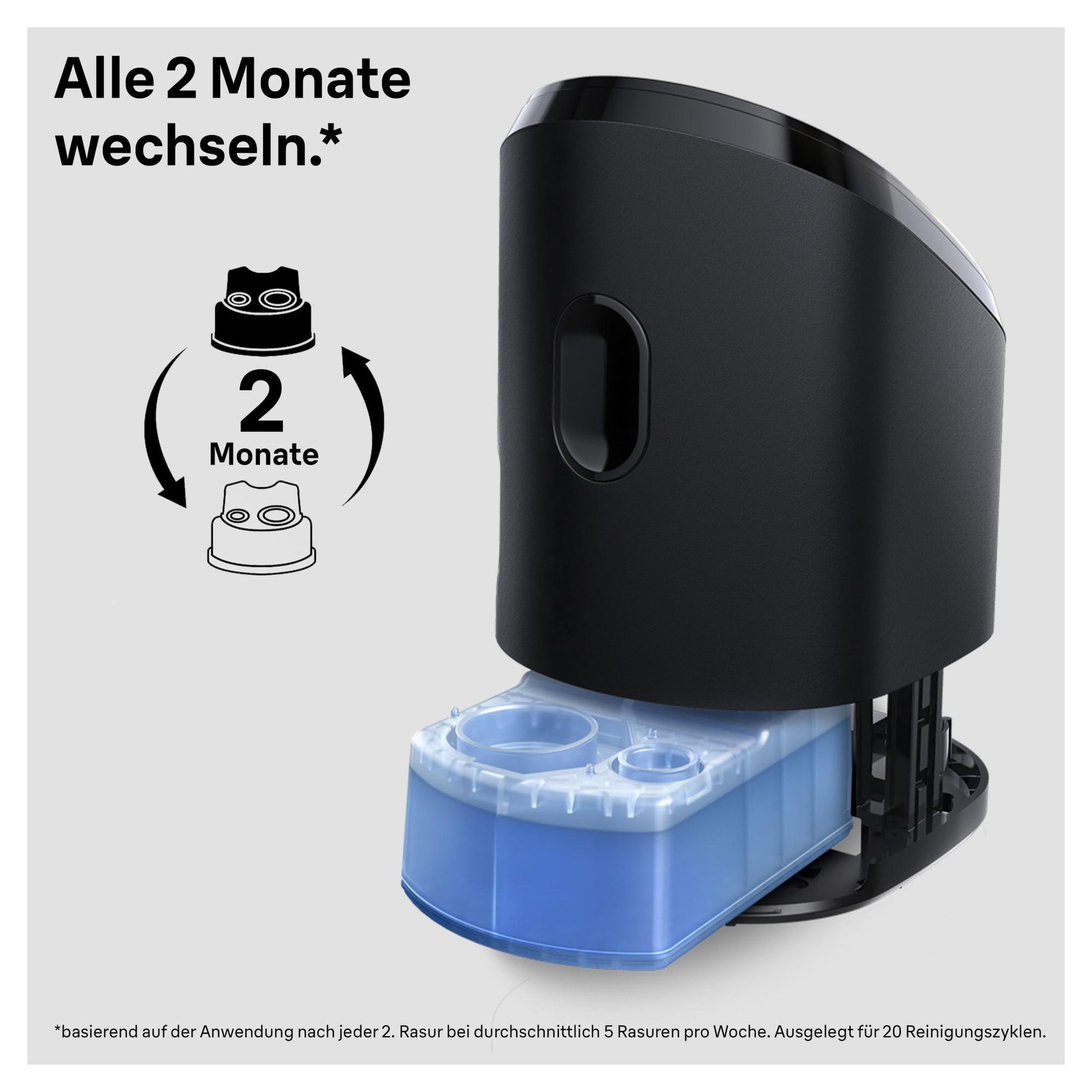 BRAUN 3-in-1 ShaverCare Reinigungskartuschen für Reinigungsstationen, 4er Pack (kompatibel mit jedem Braun SmartCare Center sowie jeder anderen Reinigungsstation von Braun) - TRONYQ