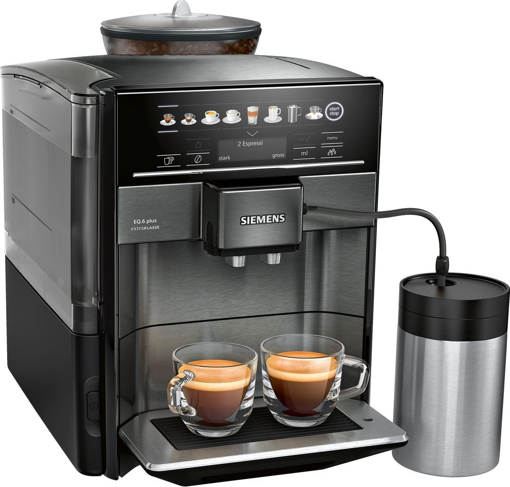 SIEMENS EQ.6 plus extraKlasse TE657F09DE dark inox Kaffeevollautomat gebraucht