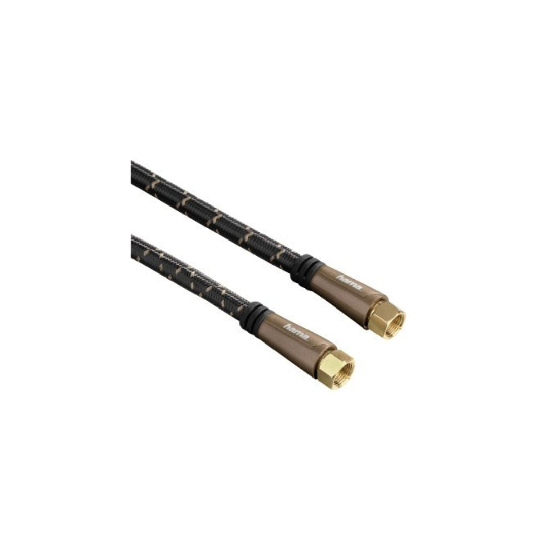 Hama 00122515 F-Stecker Kabel, 1,5 m, 120 dB, Schwarz