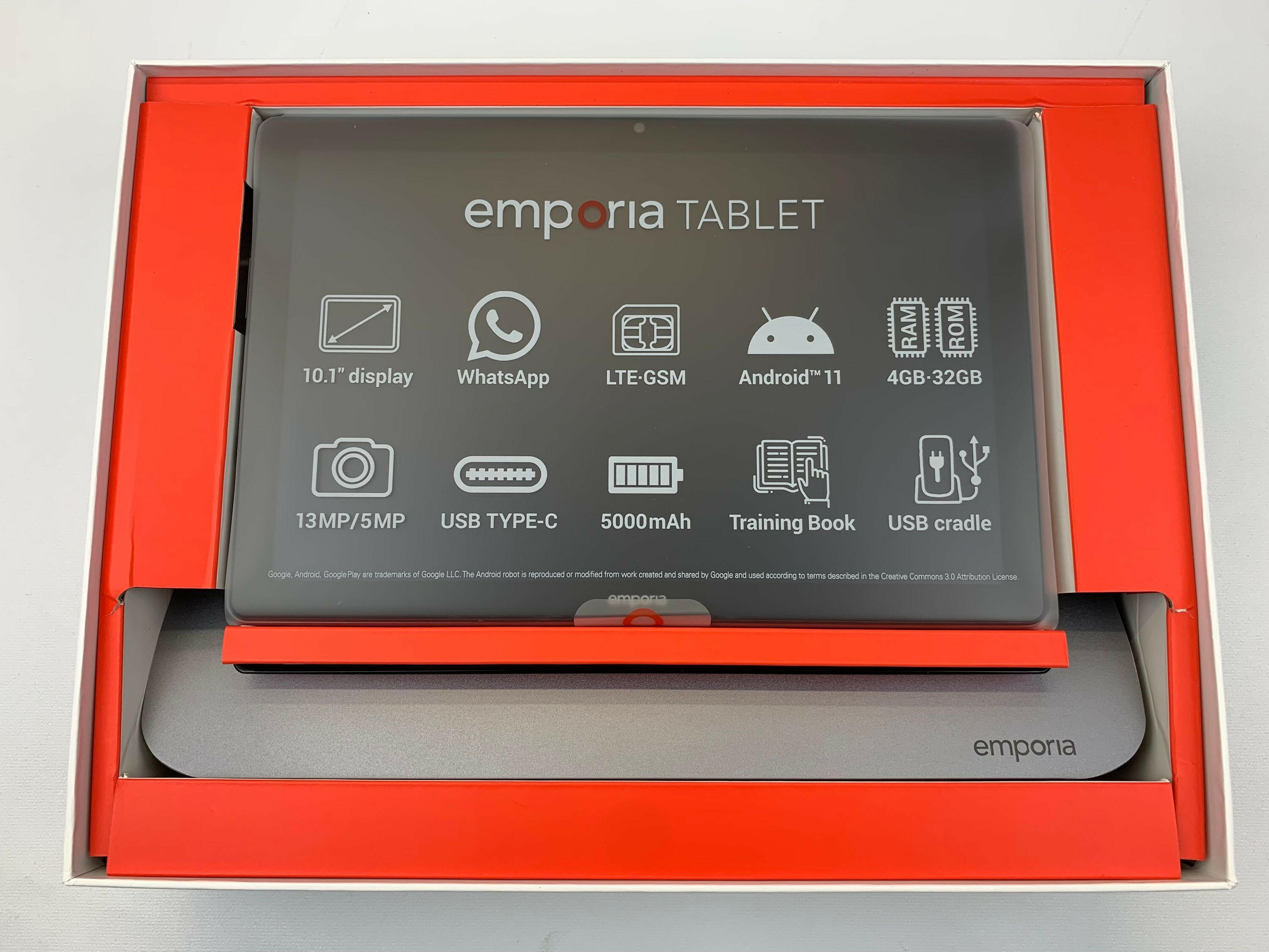 Emporia Tablet 10,1" Seniorentablet 4G LTE Android 11.