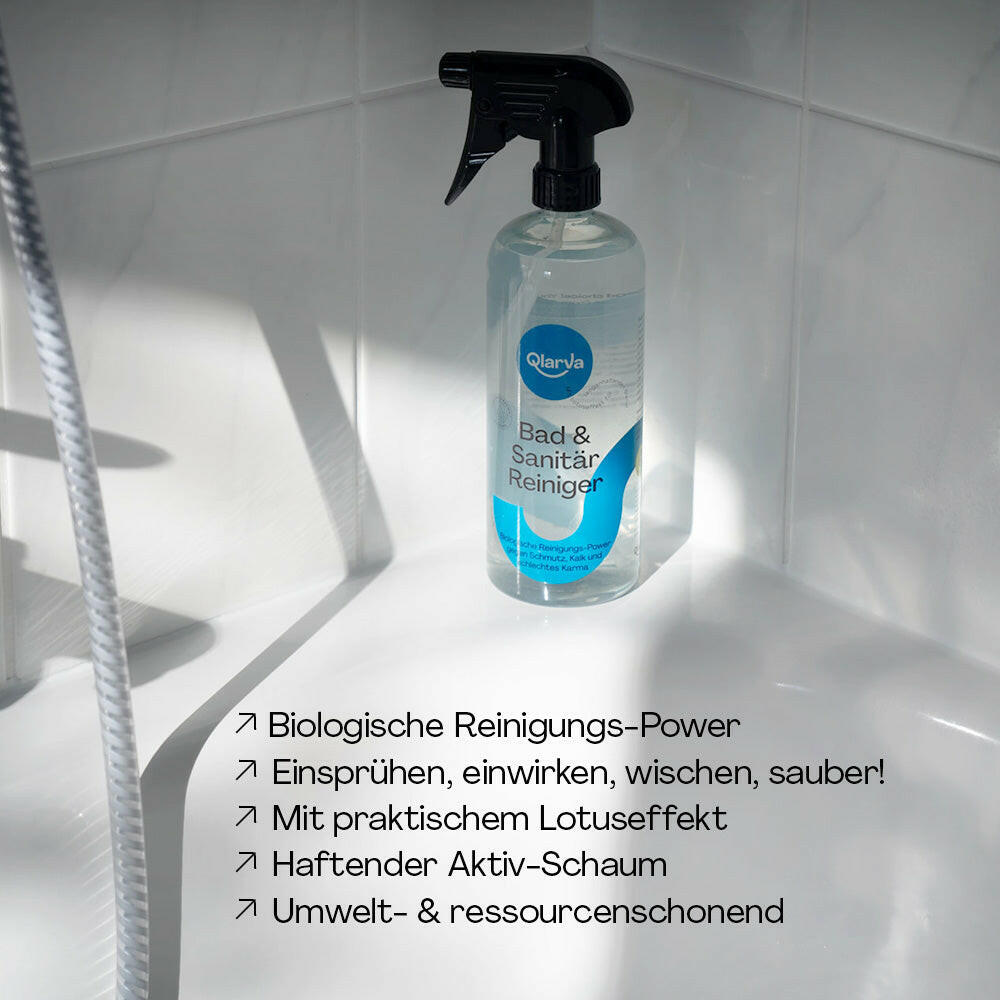 QLARVA Reinigungsbundle: Effektive Reinigung für Bad & Küche.