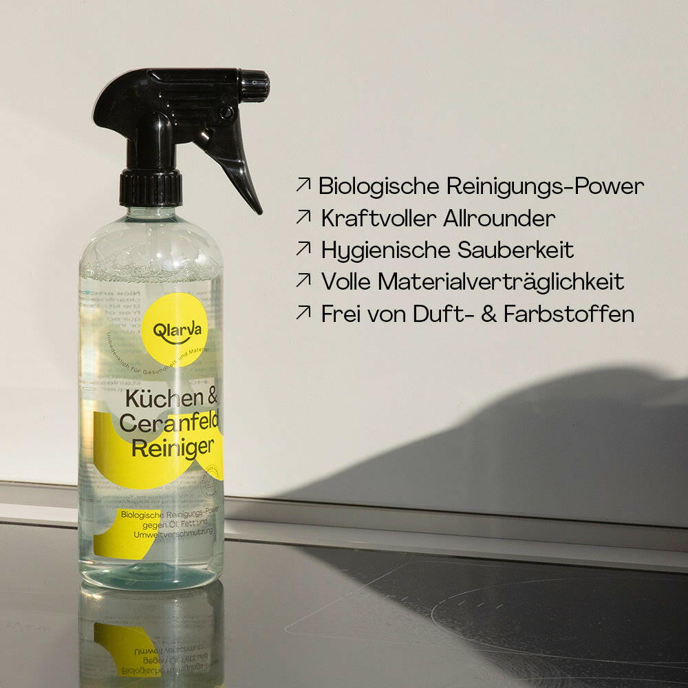 QLARVA Reinigungsbundle: Effektive Reinigung für Bad & Küche.