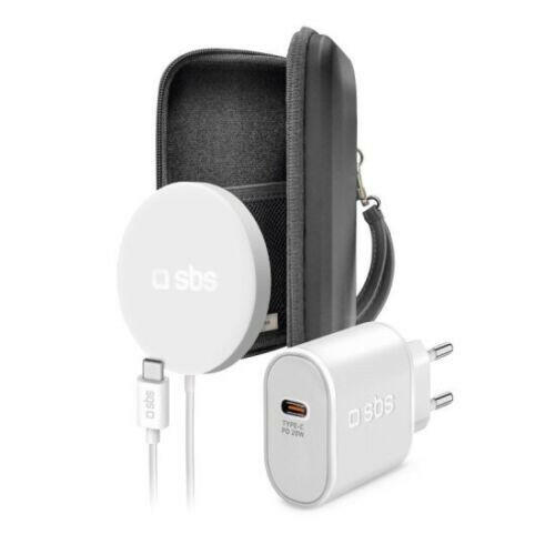 SBS Reise-Kit: USB-C Ladegerät & MagSafe Wireless Charger.