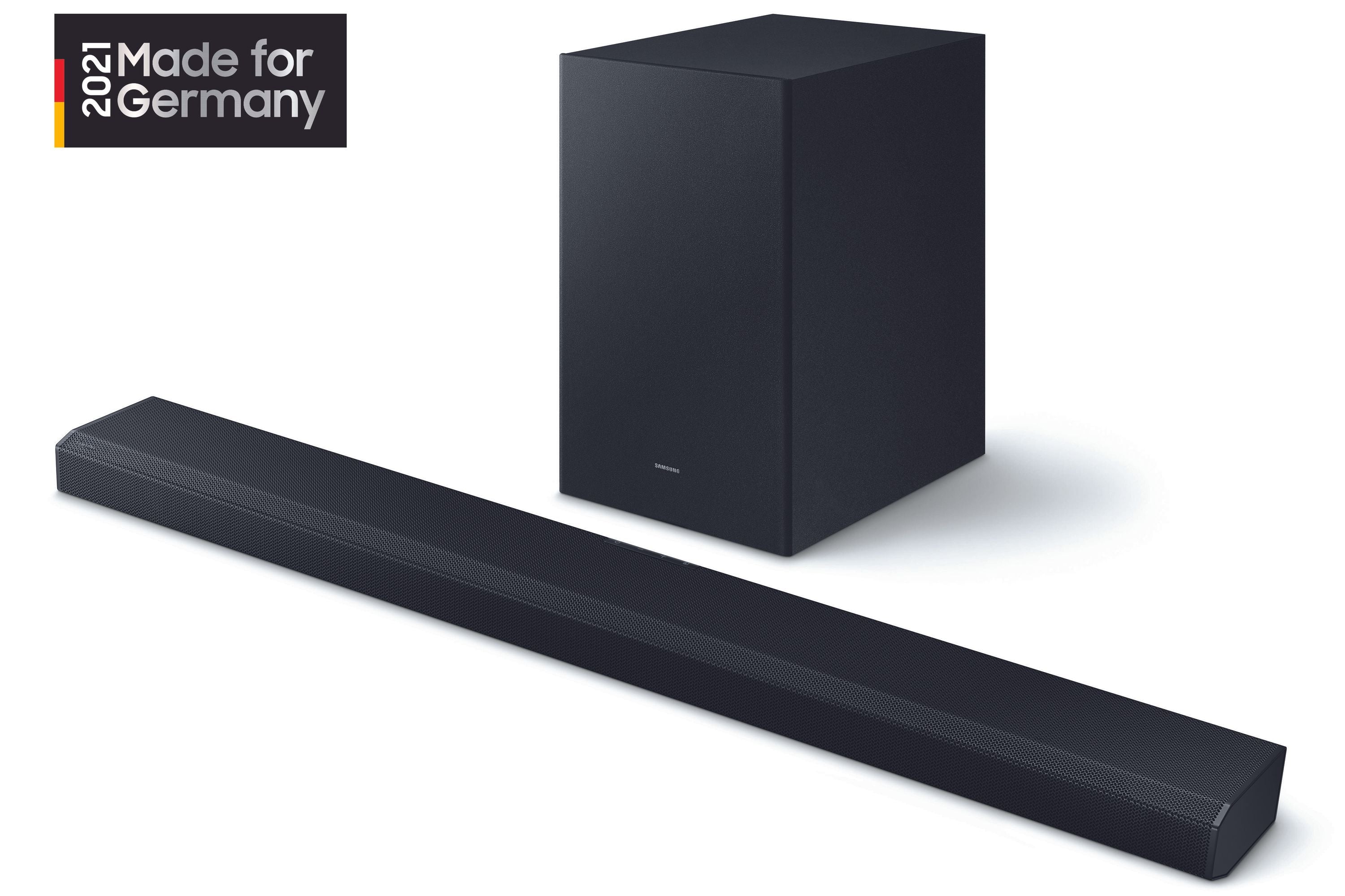 Samsung HW-Q700A/ZG schwarz Soundbar mit Subwoofer (3.1.2, 8 intigrierte Lautsprecher, true Dbly Atmos, DTS:X, 330 Watt, Bluetooth, WLAN, HDMI eARC, Alexa kompatibel, AirPlay2, Q Symphony) Aussteller