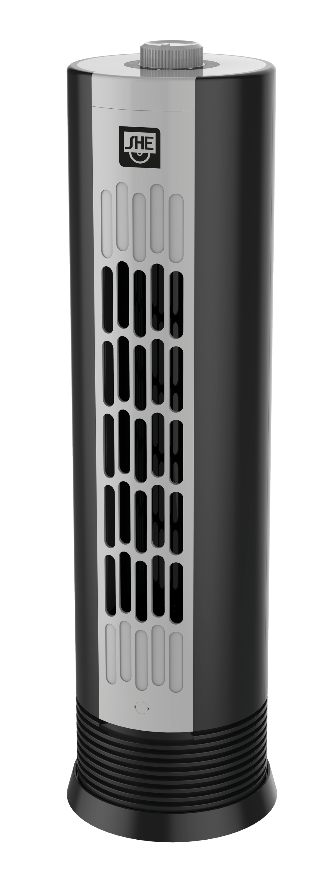 SHE Turmventilator SHE39TU2002 (Mini-Turmventilator, 25 Watt, 3 Geschwindigkeitsstufen, Schwenkfunktion, Höhe 38 cm, Schwarz) - TRONYQ