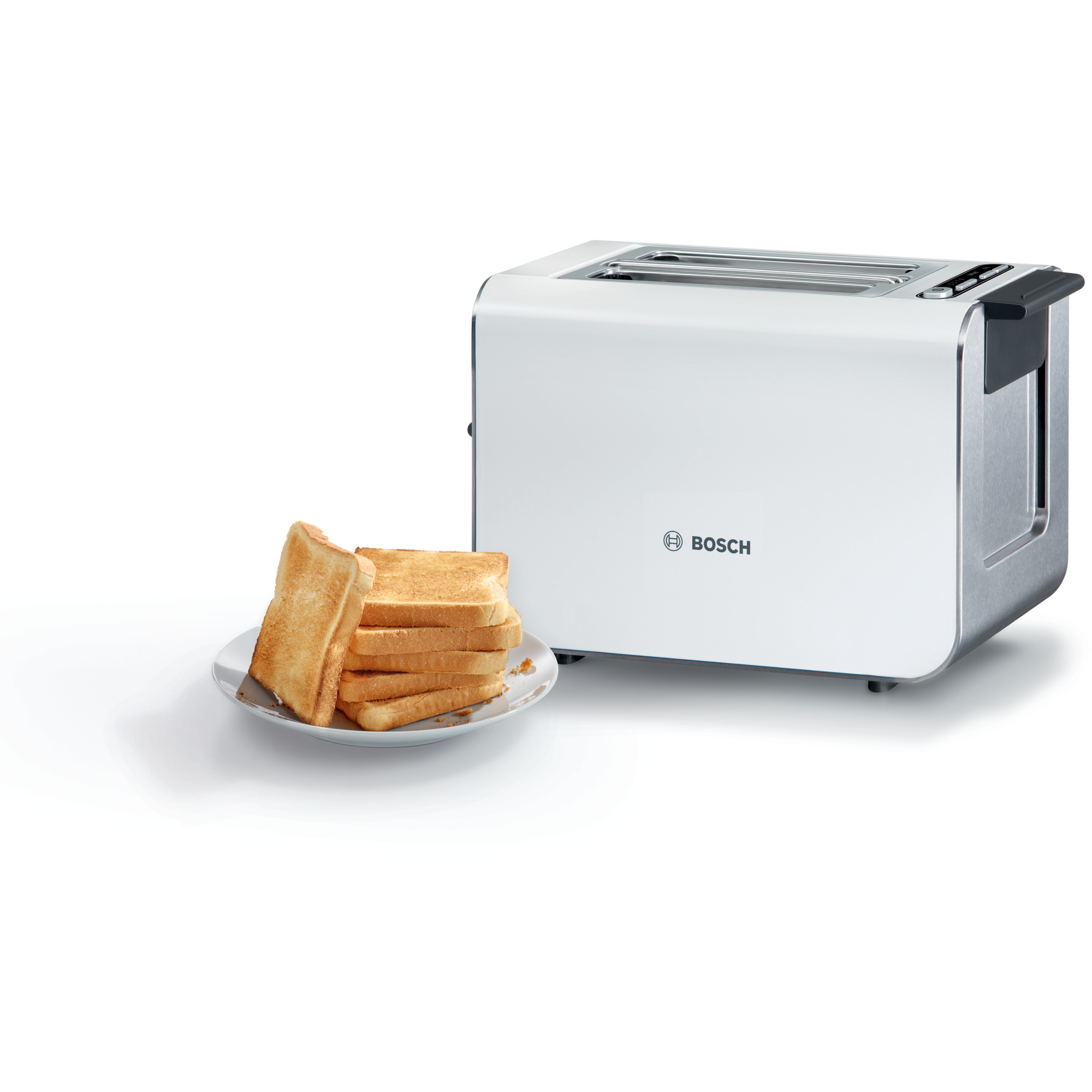 Bosch TAT8611N Toaster Styline, 2-Scheiben, Brötchenaufsatz