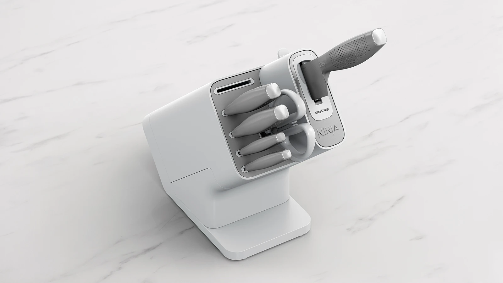Ninja StaySharp 6-teilig Edelstahl Messerblock mit Schärfer