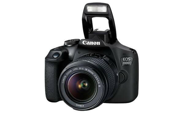 Canon EOS 2000D SLR-Kamera 24,1 MP mit 18-55mm, schwarz.