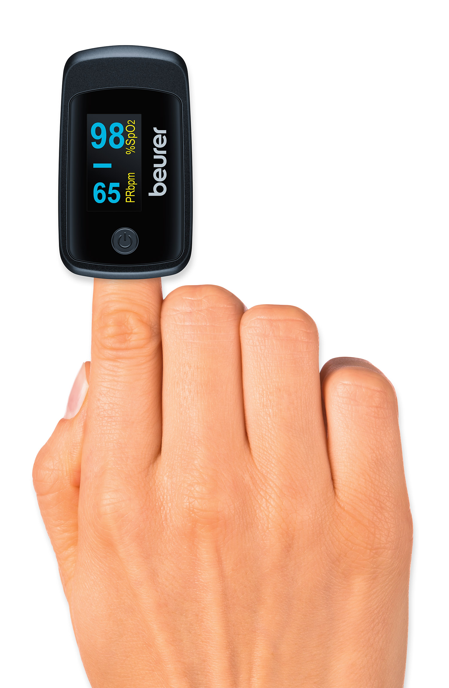 Beurer PO 45 Pulsoximeter mit Farbdisplay für SpO2 & Puls.