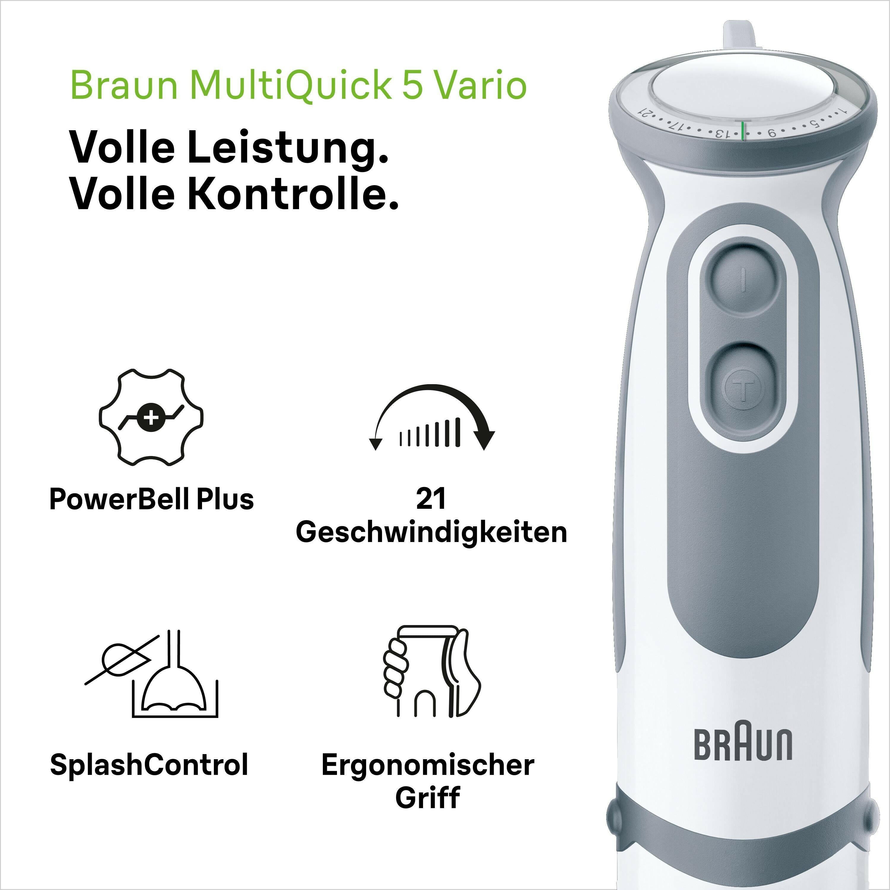 Braun MultiQuick 5 Vario MQ 5220WH Stabmixer.