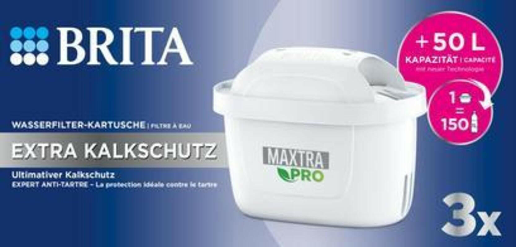 Brita MAXTRA PRO EXTRA KALKSCHUTZ, 3er-Pack Wasserfilter.