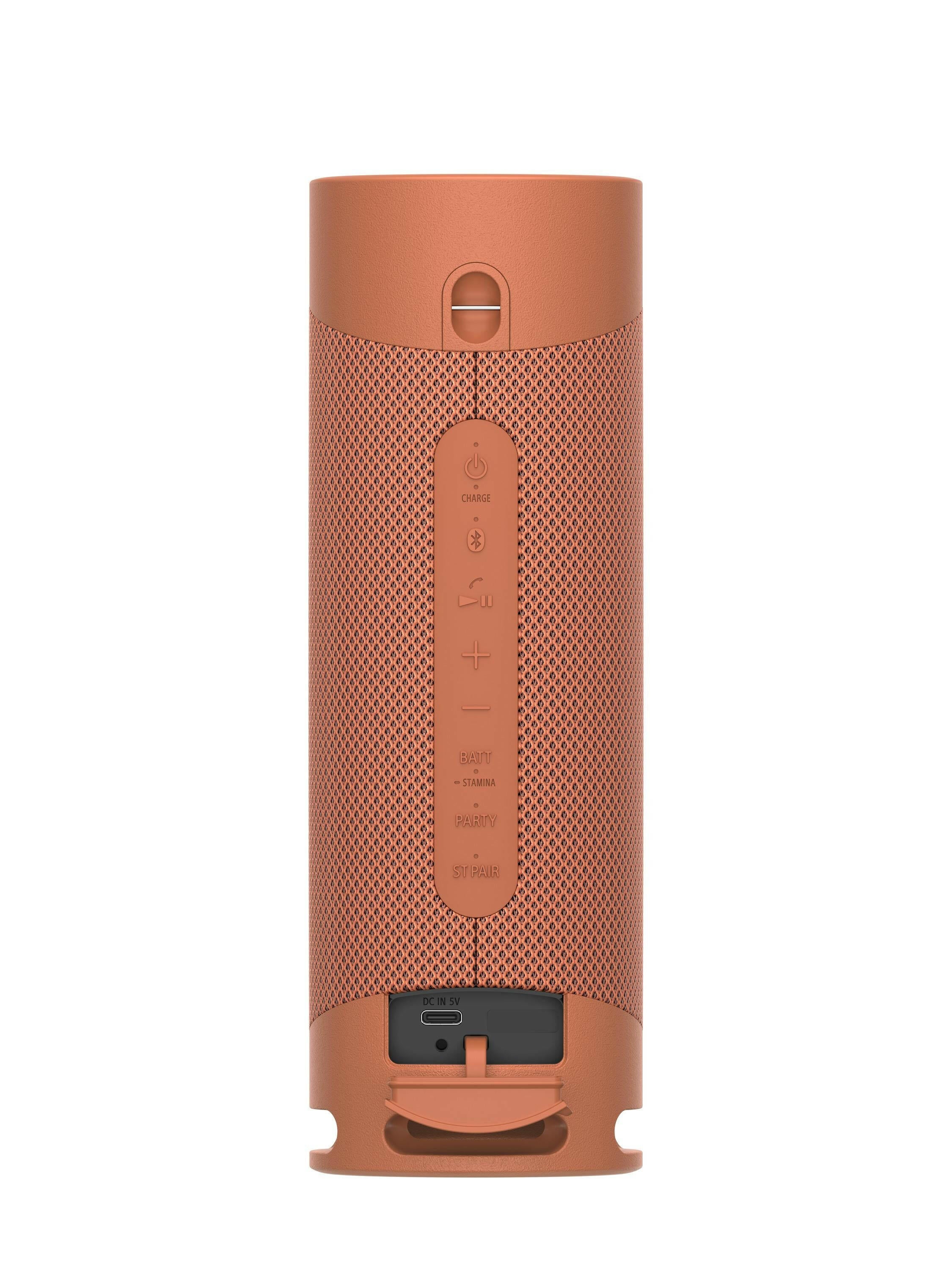 Sony SRS-XB23 Bluetooth Lautsprecher, rot, 12h Akku, IP67.