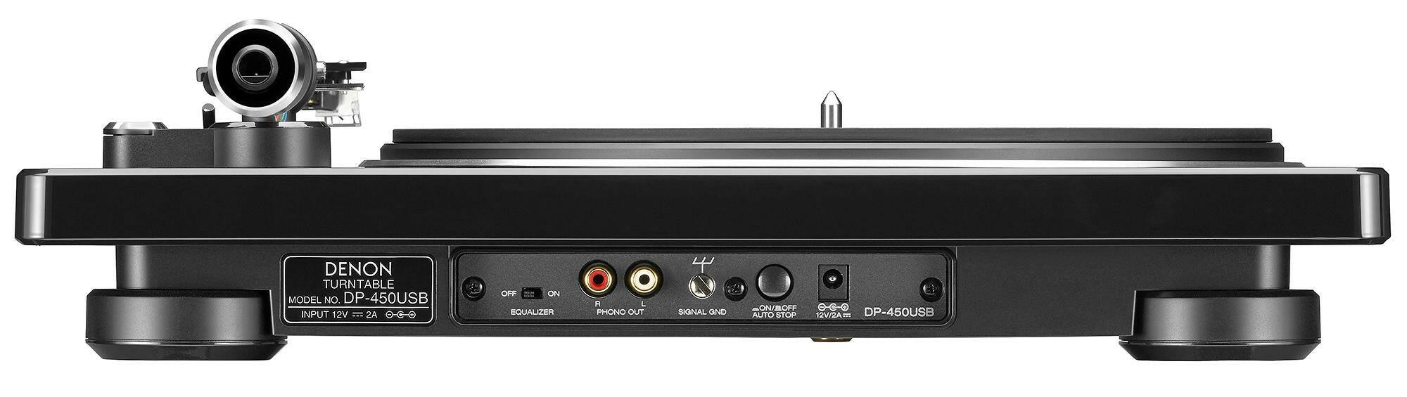 Denon Plattenspieler DP450USB Schwarz mit USB, Riemenantrieb.