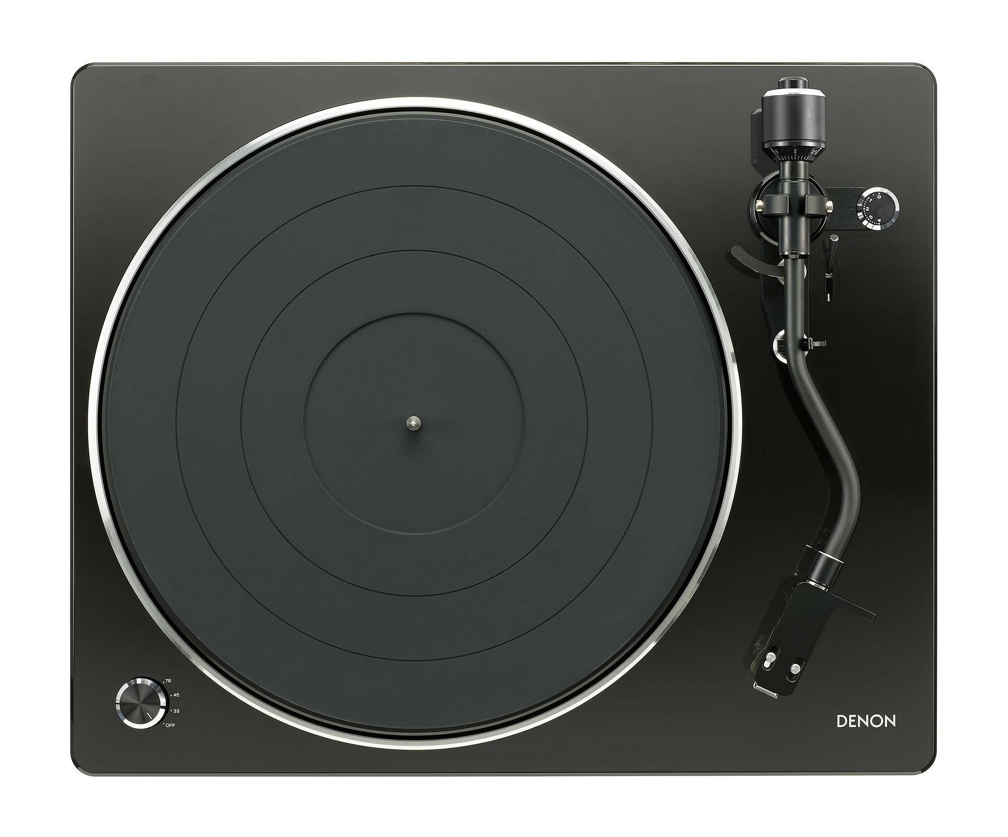 Denon Plattenspieler DP450USB Schwarz mit USB, Riemenantrieb.