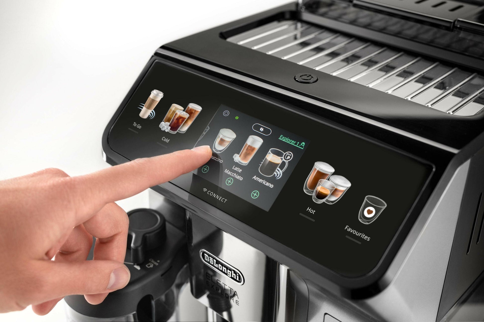 De'Longhi ECAM450.65.S Kaffeevollautomat mit To-Go-Funktion.