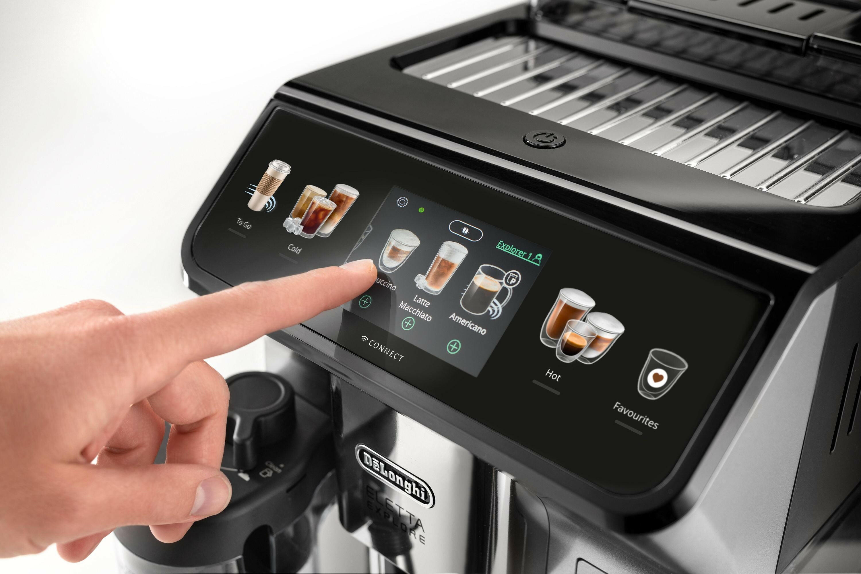 De'Longhi ECAM450.65.S Kaffeevollautomat mit To-Go-Funktion.