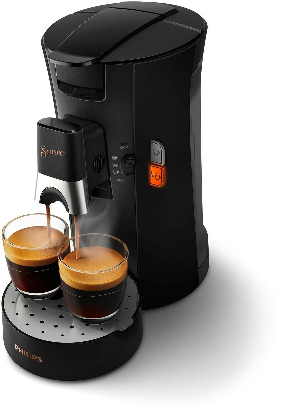 PHILIPS Senseo Select CSA240/60 Kaffeepadmaschine schwarz.