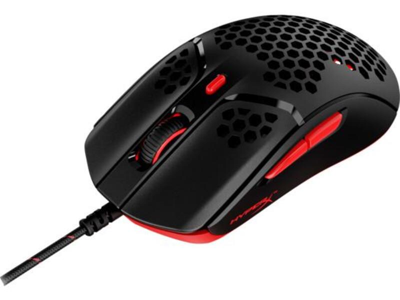 HyperX Pulsefire Haste schwarz/rot, kabelgebunden Gaming-Maus (Beidhändig, USB Typ-A, Optisch, 16000 dpi) - TRONYQ