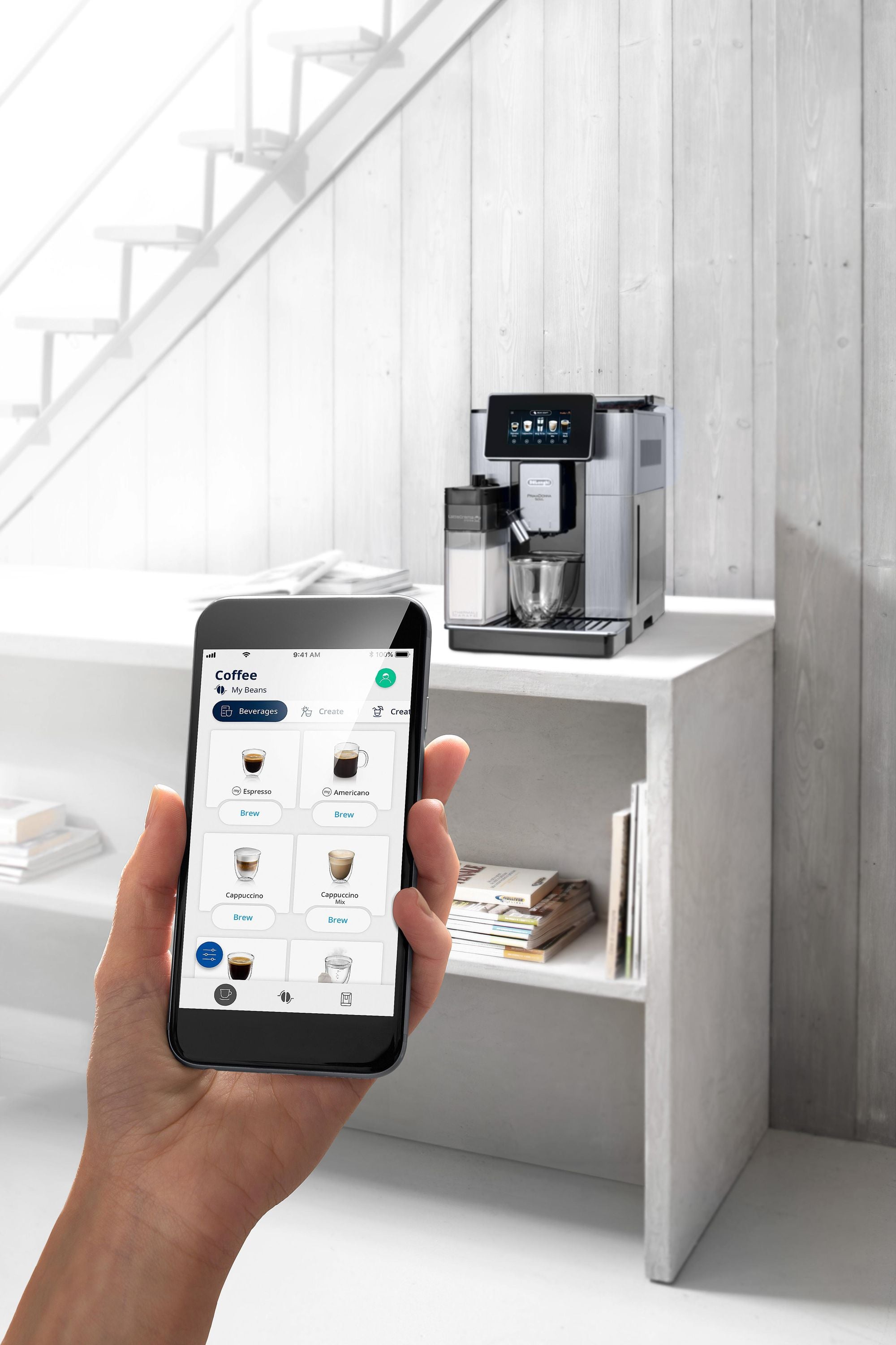 De'Longhi ECAM610.74.MB PRIMADONNA SOUL Edelstahl Kaffeevollautomat (App, TFT-Display, Touch, coffee2go, coffee-to-go, Travel-Mug, Kannen-Funktion, Milch-Behälter, Milchschaum, 19 bar) - TRONYQ