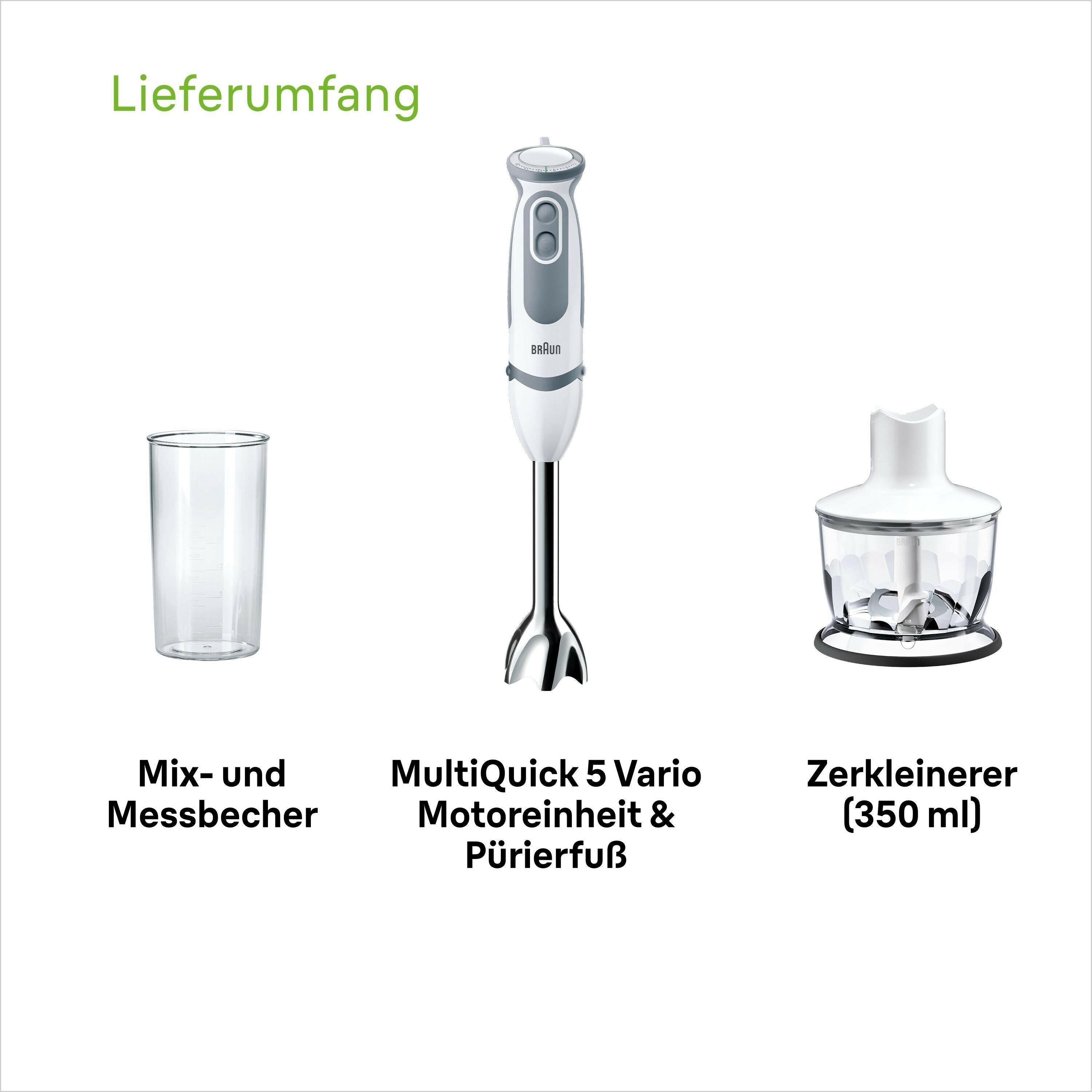 Braun MultiQuick 5 Vario MQ 5220WH Stabmixer.