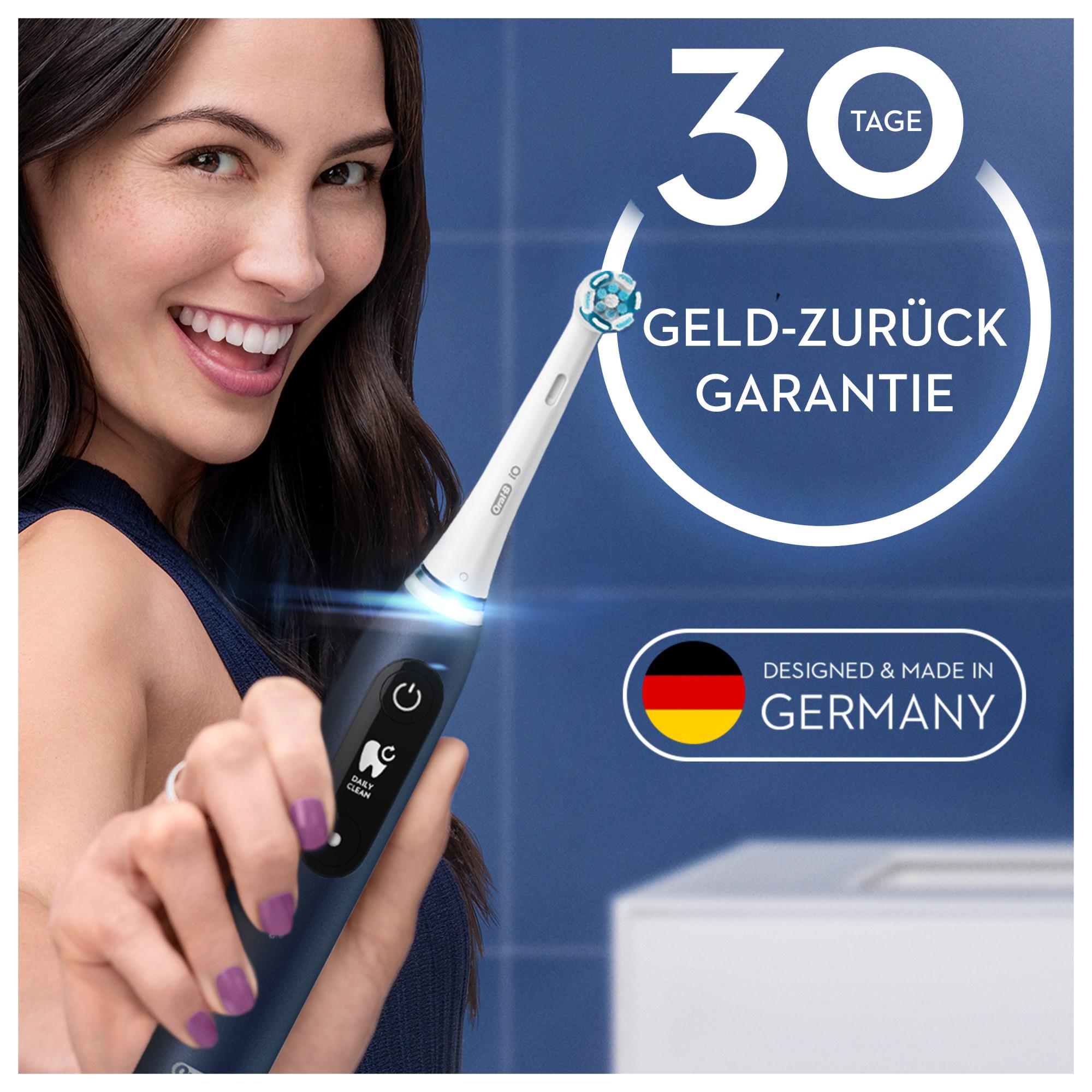 Oral-B iO Series 7 Elektrische Zahnbürste Sapphire Blue (Interaktives Display, künstliche Intelligenz erkennt Putztechnik, 5 Putzprogramme, App-Verbindung, intelligente Andruckkontrolle, visueller Timer, 2 Aufsteckbürsten) - TRONYQ