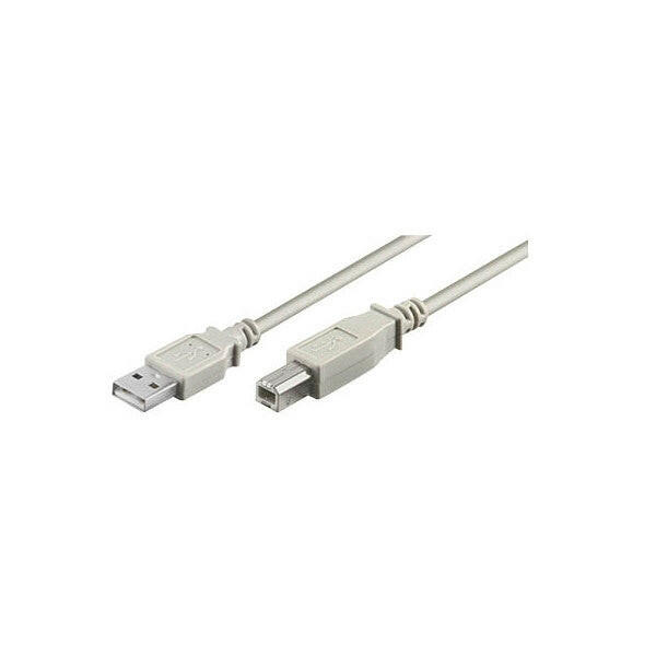 Goobay USB 2.0 Kabel A-B 1,8 m doppelt geschirmt grau.