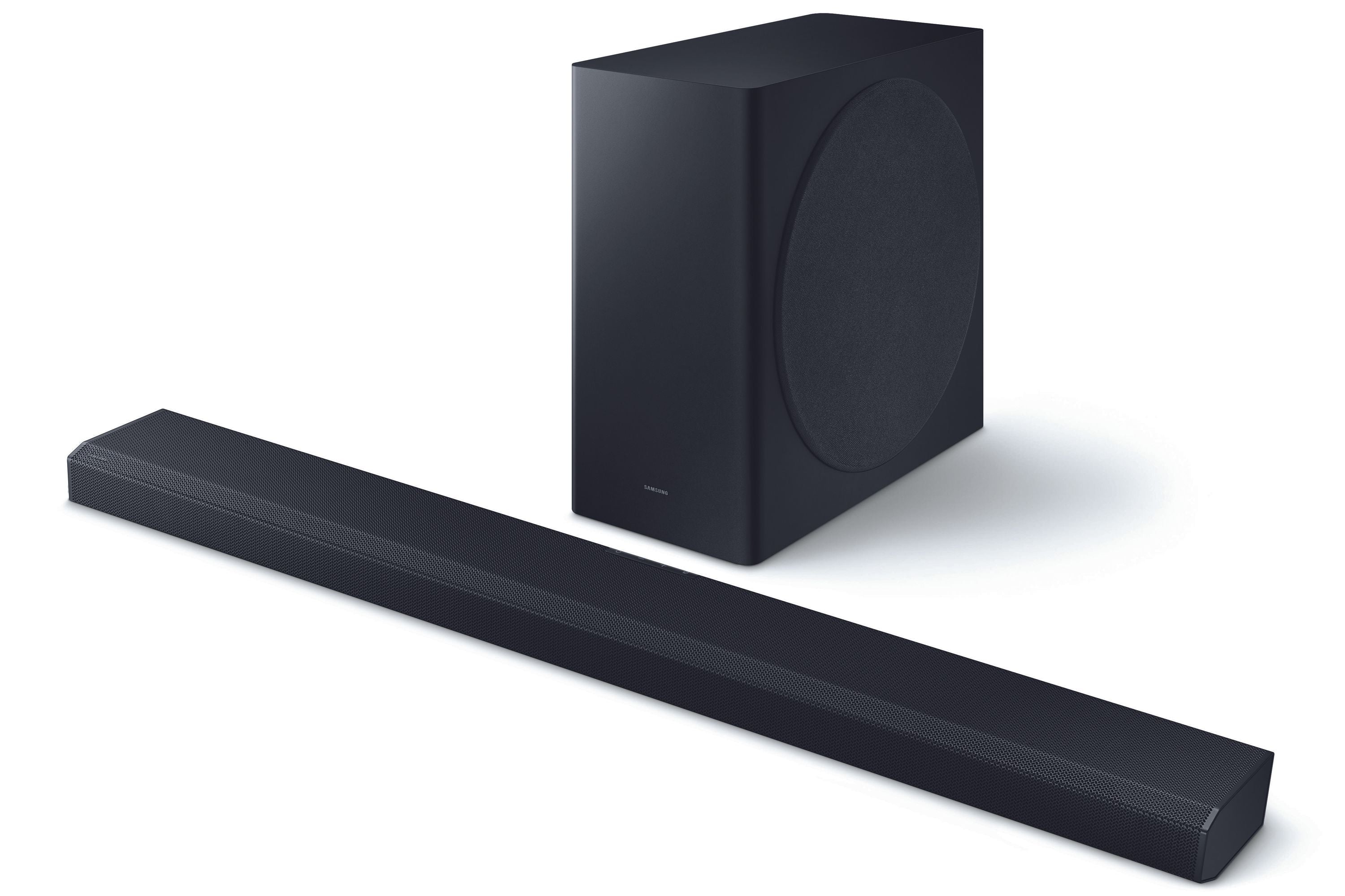 Samsung HW-Q800A/ZG schwarz (2021) Soundbar mit Subwoofer (3.1.2, 8 integrierte Lautsprecher, true Dolby Atmos, DTS:X, 330 Watt, Bluetooth, WLAN, HDMI eARC, Subwoofer, Q Symphony, Sprachsteuerung, AirPlay 2) Aussteller