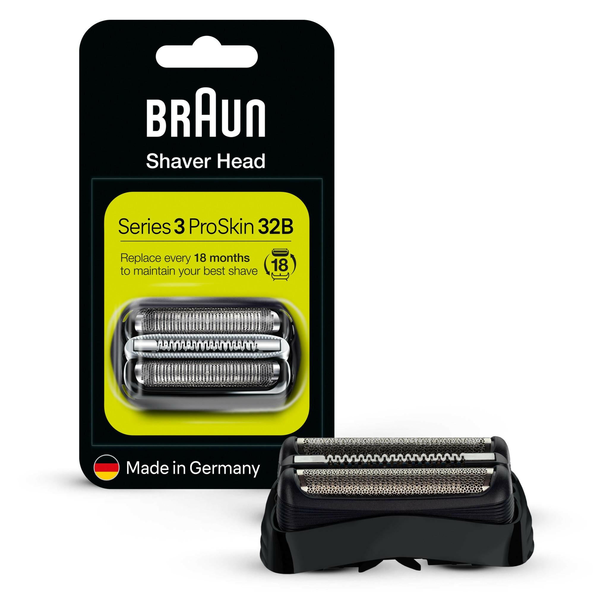 Braun Series 3 32B Scherkopf schwarz, Ersatzscherteil für.