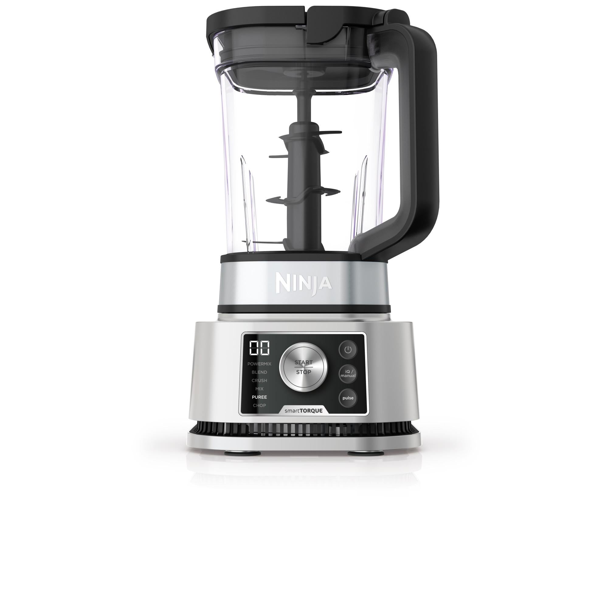 Ninja CB350EU Foodi 3-in-1 Power Nutri Mixer (10 Geschwindigkeitsstufen, Auto-iQ-Programme, 1.200 Watt, Smart Torque-Motor, Power-Nutri-Behälter 2,1 l mit Deckel, Becher 700 ml, Schüssel 400 ml, BPA-frei, Anti-Rutsch-Füße)