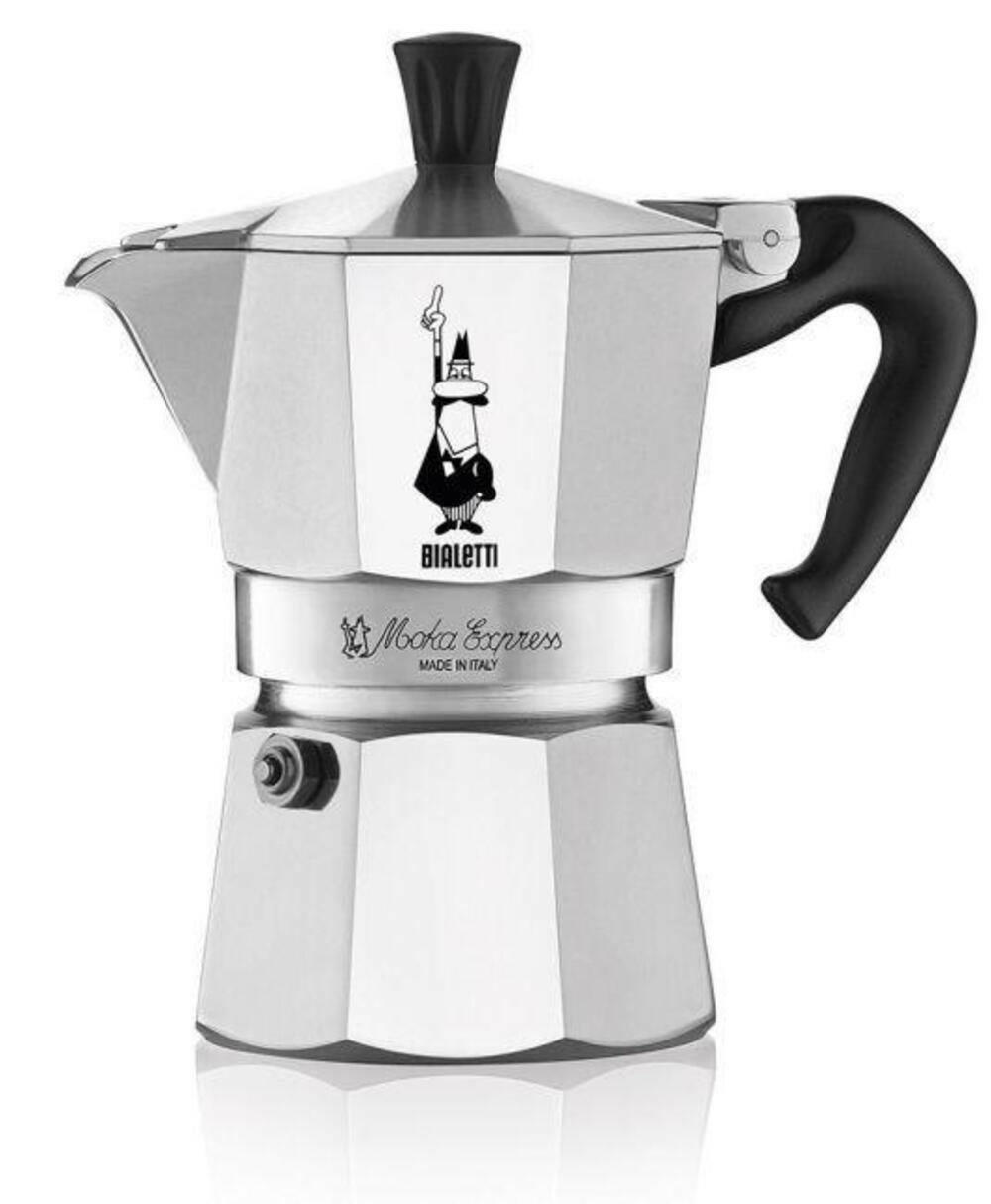 Bialetti Moka Express 4 Tassen Espressokocher Aluminium.