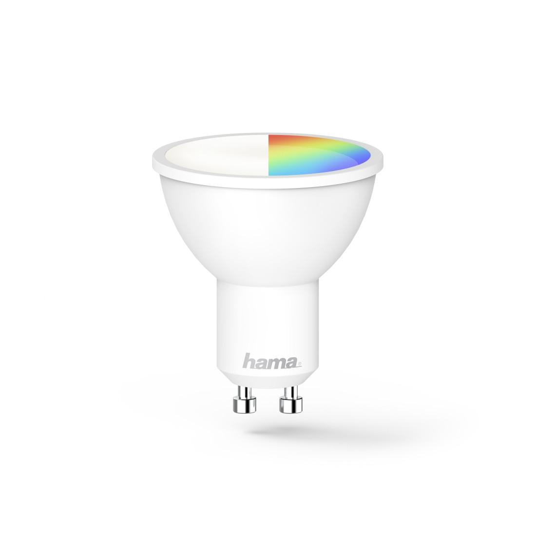 HAMA WLAN-LED-Lampe, GU10, 5.5W, RGBW, ohne Hub, für Sprach-/App-Steuerung