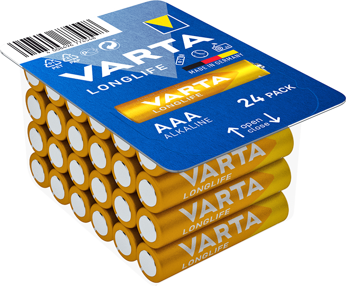VARTA Longlife AAA Batterien 24er Pack Alkaline 1,5V.