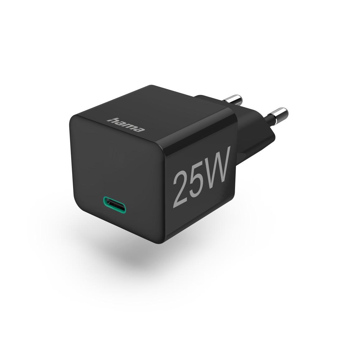 Schnellladegerät, USB-C, PD/Qualcomm®, Mini-Ladegerät, 25 W, Schwarz (00201651)