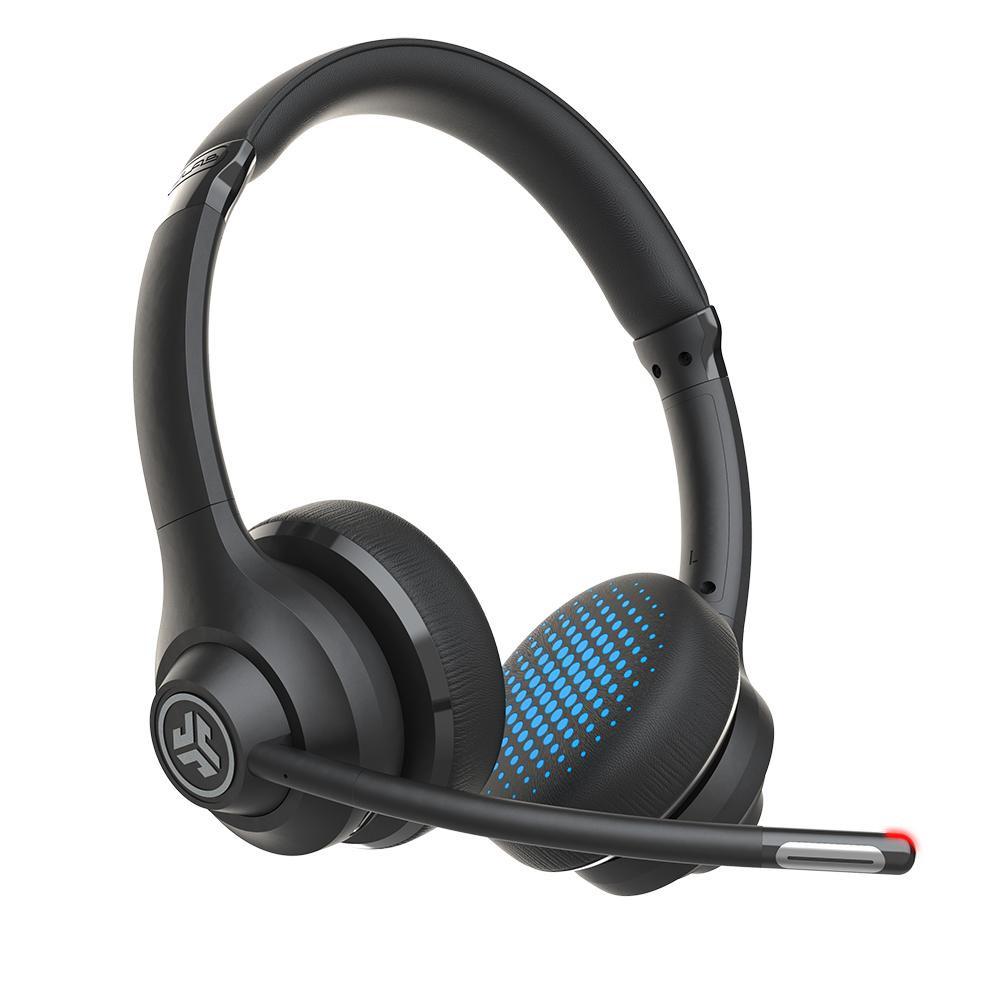 JLab GO Work - Kabelloses On-Ear-Headset mit Mikrofon und 45+ Std. Akku