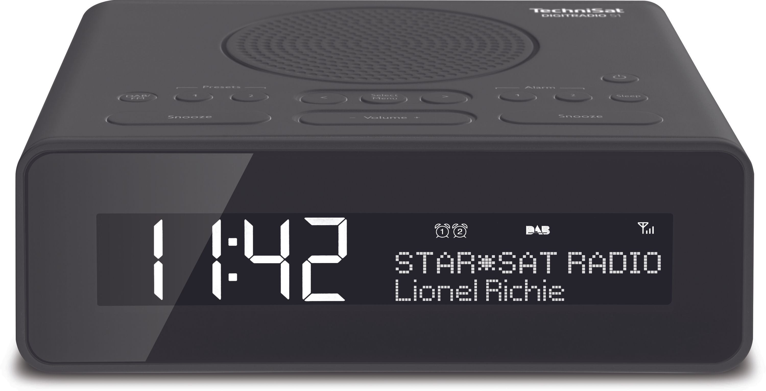 TechniSat DIGITRADIO 51 DAB+-Radiowecker (Snooze, Sleep Timer, Kopfhöreranschluss) B-Ware schwarz